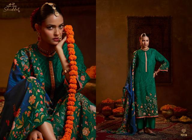 Shiddat bell rose 701 dress material wholesale market in pune